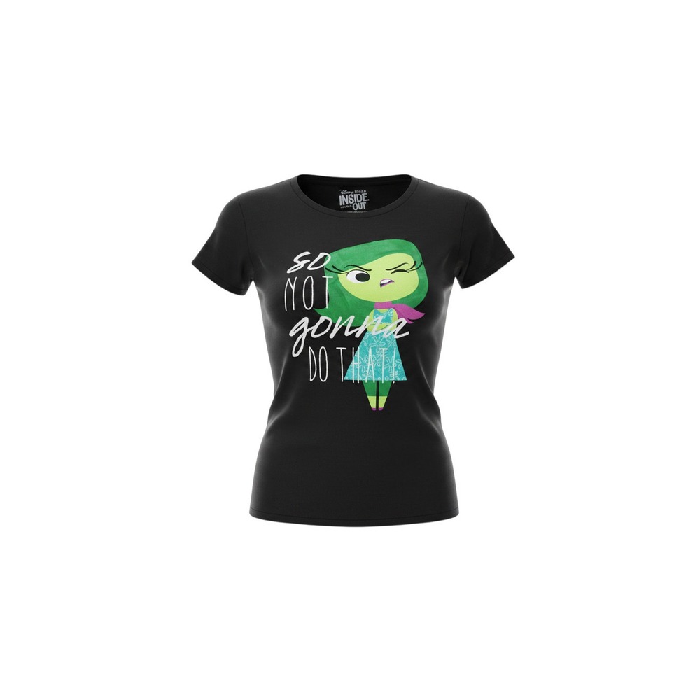 Hot Topic Inside Out Graphic Tee Womens M Black  Disgust So Not Gonna Do That